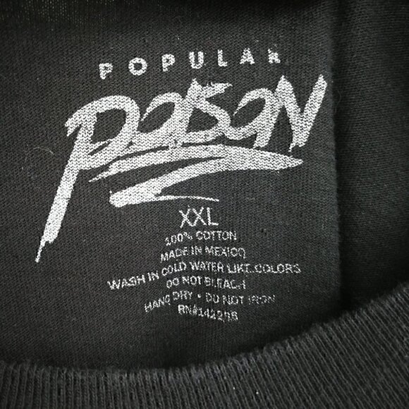 Popular Poison Men's XXL Graphic T-Shirt Flawless Diamond Black Red - Picture 6 of 6